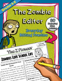 Editing Grammar Practice - Zombie Newsletters, Common Core