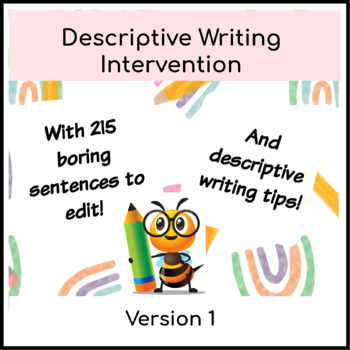 Preview of Editing Intervention for Sped & RTI: Descriptive Language & Details, V.1