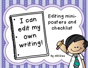 Preview of Editing Posters and Checklist - Great Visuals for Primary Grades!