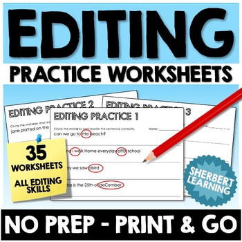 Preview of Editing / Revising / Proofreading Practice - Corrections & Improvements NO PREP