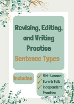 Preview of Editing, Revising, and Writing-Sentence Types - STAAR Redesign