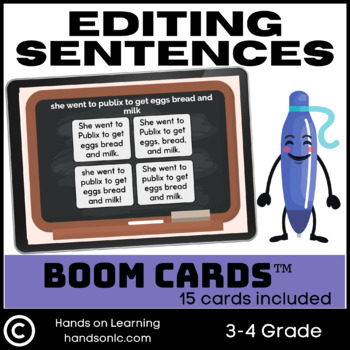 Preview of Editing Sentences Boom Cards