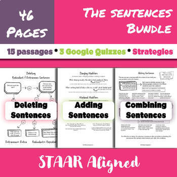 Preview of Editing Sentences: Test Prep/ELA/STAAR Aligned/Packet