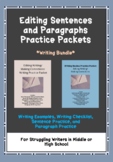 Editing Sentences and Paragraphs - Writing Bundle for Midd