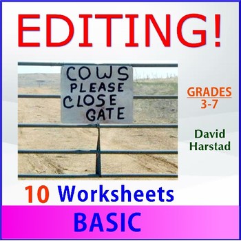 Preview of Editing Skills | Basic - 10 Printable Worksheets (Grades 3-7)
