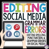 Grammar Bell Ringers and Task Cards - Editing Social Media