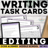 Editing & Revising Task Cards | Language CCSS | PDF & Goog