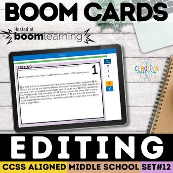 Preview of Editing & Revising Task Cards | Language | Digital Boom Cards