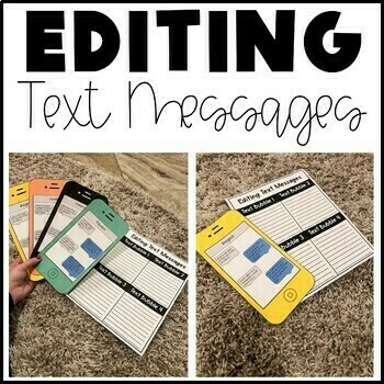 Preview of Editing Text Messages Activities for Literacy Centers