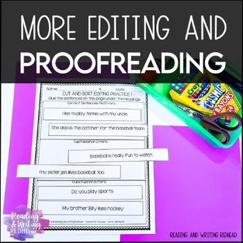 Preview of Editing and Proofreading Worksheets & Sentence Proofreading Practice #secretsale