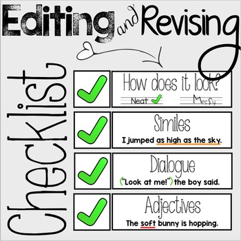 Preview of Editing and Revising Checklist