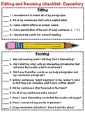 Editing and Revising Checklist for Expository Writing (gra