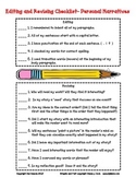 Editing and Revising Checklist for Personal Narratives (gr