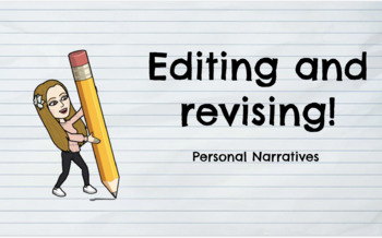 Preview of Editing and Revising: Personal Narrative 2nd Grade