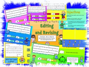 Preview of Editing and Revising Promethean Flipchart Lesson