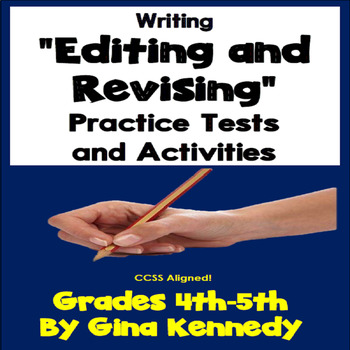 Preview of Editing and Revising Writing Practice Tests and Activities