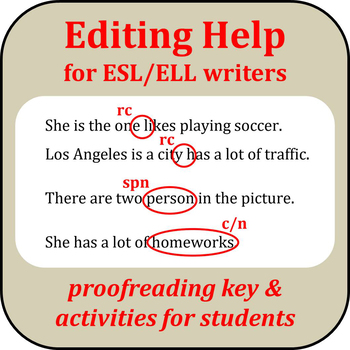 Preview of Editing help for ESL/ELL writers