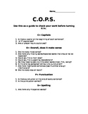 Cops Editing Checklist Worksheets & Teaching Resources | TpT