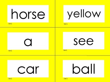 Preview of Edmark Level 1 Sight Word Cards