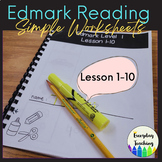 Edmark Level 1 Worksheets (Lesson 1-10)