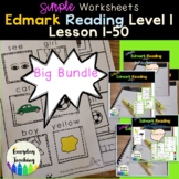 Edmark Reading Level 1 Worksheets Lessons 1-50