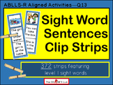 Sight Word Sentences Clip Strips