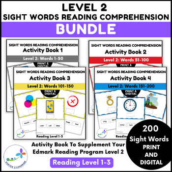 Preview of Sight Words Reading Comprehension Bundle- Level 2