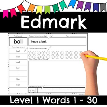 Preview of Edmark Word Practice Level 1 - 1st 30 Words