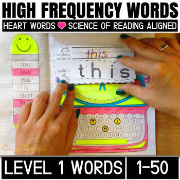 Preview of Edmark Words List Level 1 Sight Words Worksheets High Frequency Words