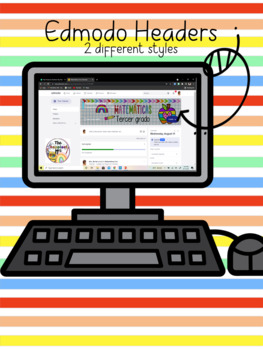 Preview of Edmodo headers EDITABLES - 2 styles