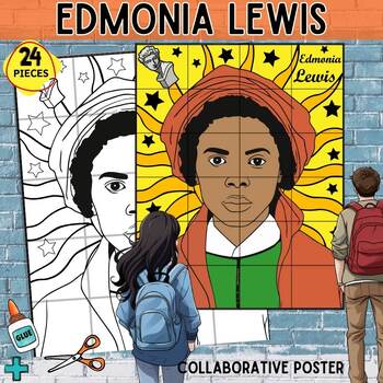 Preview of Edmonia Lewis Collaboration Poster Black History & Women's History Month Craft