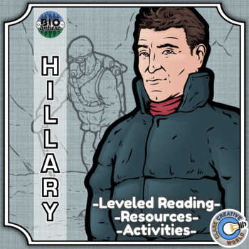Preview of Edmund Hillary Biography - Reading, Digital INB, Slides & Activities