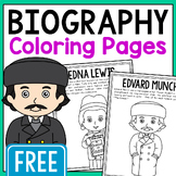 Edna Lewis and Edvard Munch Biography Coloring Pages Activ