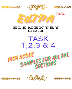 Preview of edTPA Elementary Education: Literacy with Mathematics Task 1, 2, 3 & 4