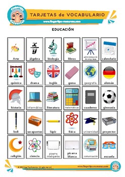 La Escuela! Spanish School Vocabulary Flashcards