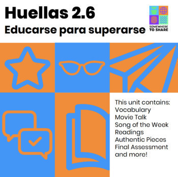 Preview of Educarse para superarse: An upper level school unit Google Drive Huellas 2.6