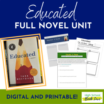 Preview of Educated by Tara Westover: Complete Teaching Unit Bundle