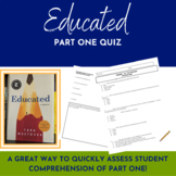Educated by Tara Westover - Part One Quiz
