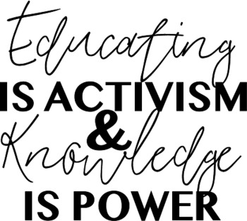 Educating Is Activism Knowledge Is Power Svg Teacher Svg Teacher Gift