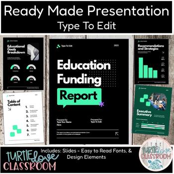 Preview of Education Funding Report Ready Made Presentation Report - Ready To Edit & Print