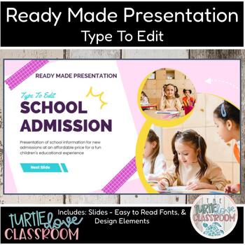 Preview of Education School Admissions Ready Made Presentation Ready To Edit & Print