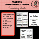 Education & Training (TEACHING) Vocabulary Cards- WORD WALL
