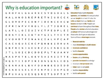 Preview of Education Word Search