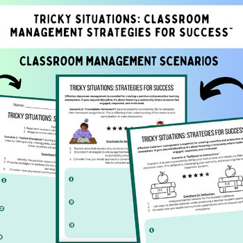 Preview of Education and Training - Classroom Management Scenarios Practice Worksheets