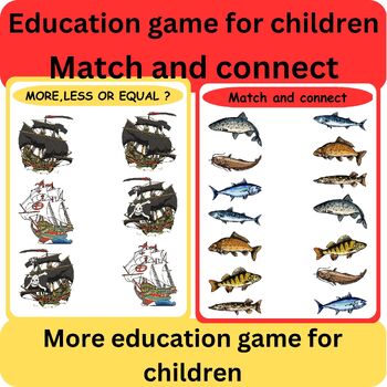 Preview of Education game for children Match and connect The shapes