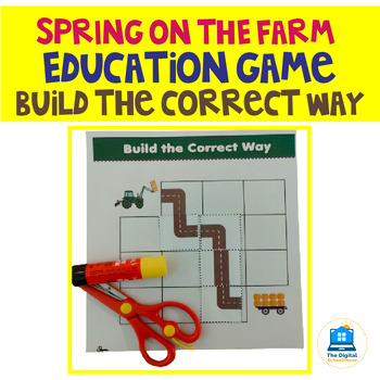 Preview of Spring on the farm- Education game for children to build the correct way