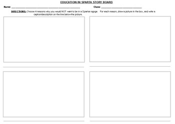 Preview of Education in Sparta Story Board