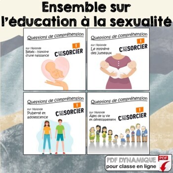 Preview of Éducation sexualité - Ensemble de compréhensions