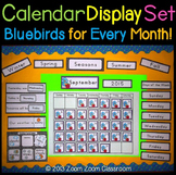 Monthly Calendar Display Set | Blue Bird Theme