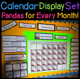 Monthly Calendar Display Set | Panda Theme